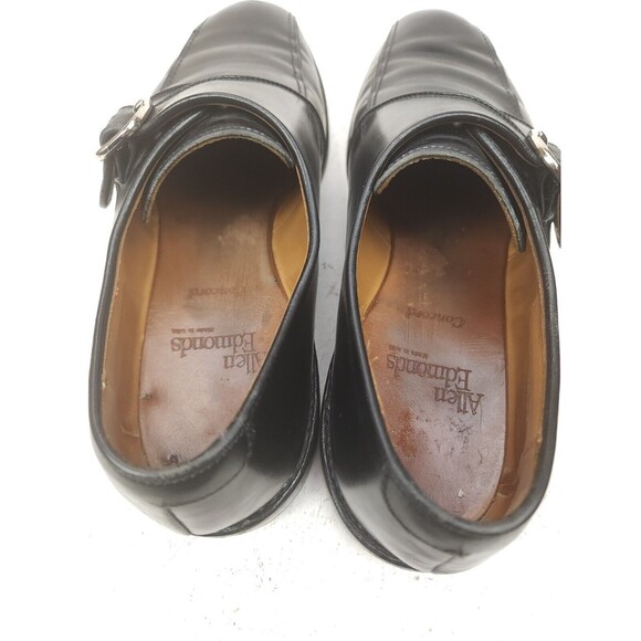 Allen Edmonds Men's Concord Leather Monk Strap Black Bicycle Toe Shoes 7.5 D - Picture 9 of 12